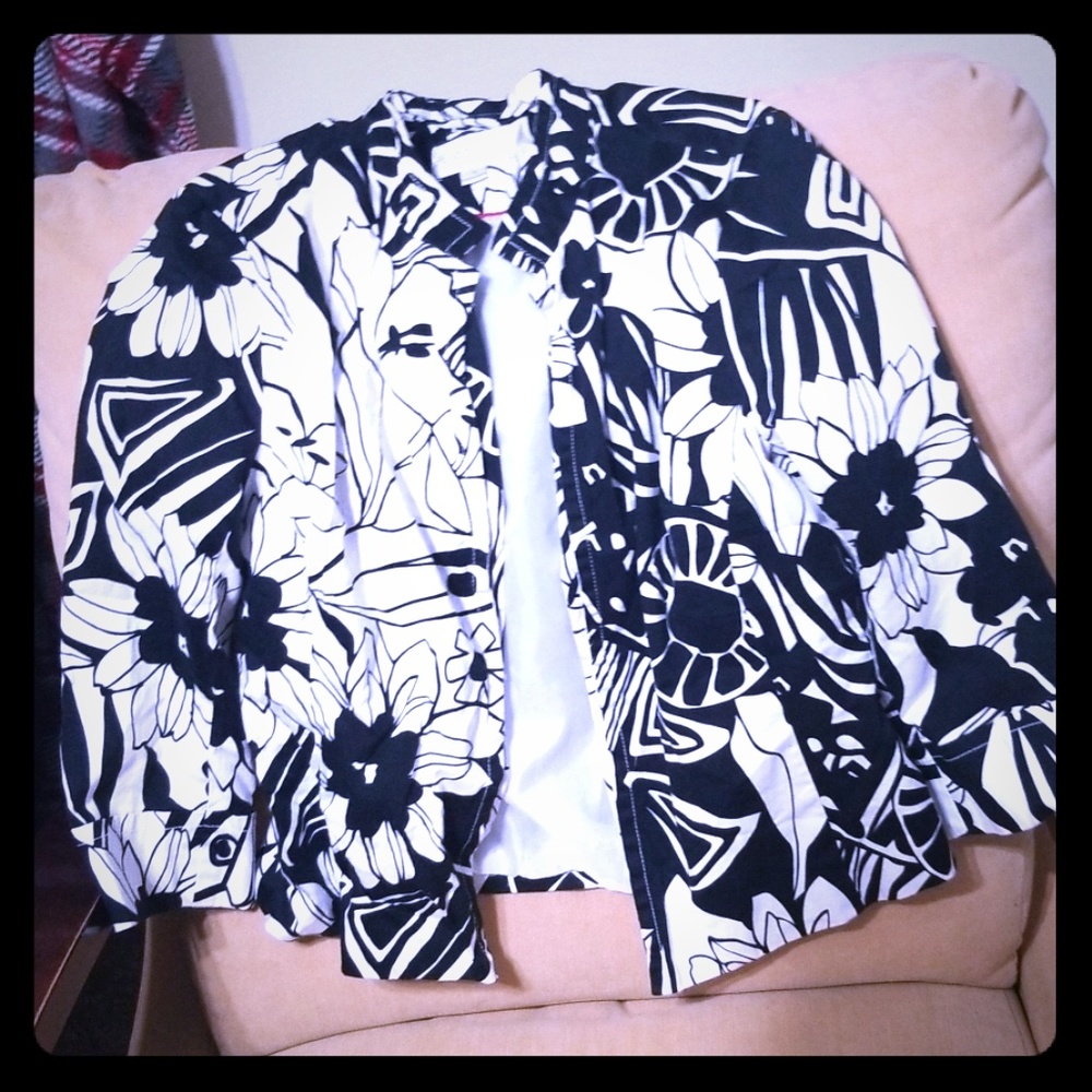 Black and white blazor